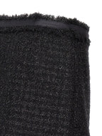 Versace Black Virgin Wool Long Skirt Versace