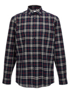 Burberry Blue Cotton Blouse Burberry