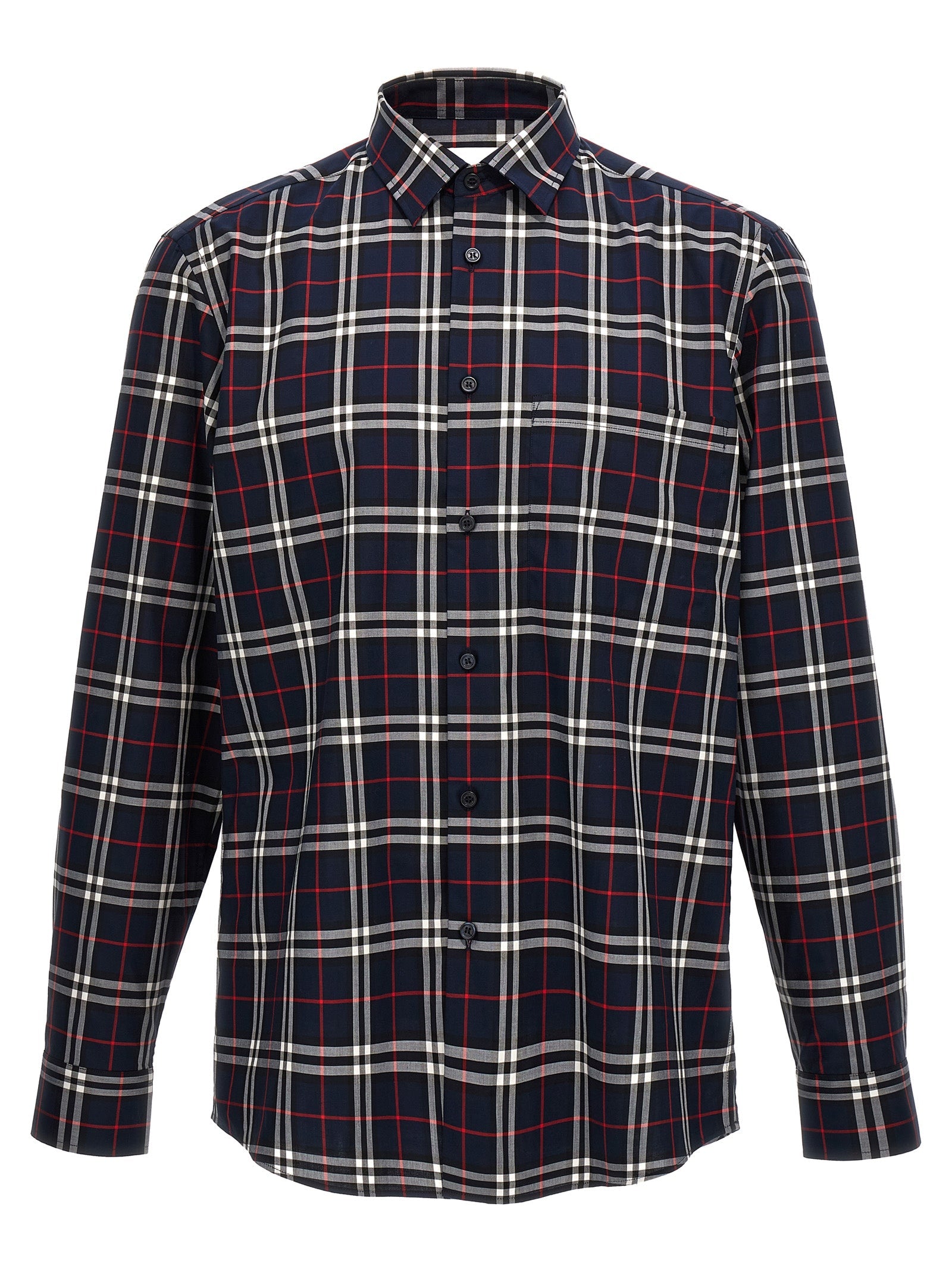 Burberry Blue Cotton Blouse Burberry