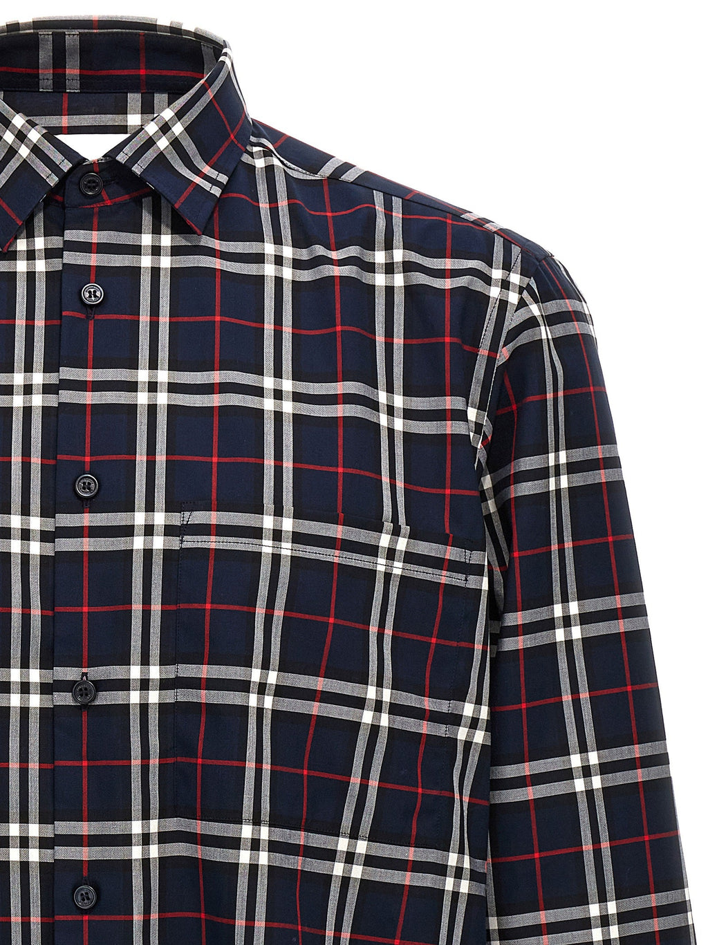 Burberry Blue Cotton Blouse Burberry
