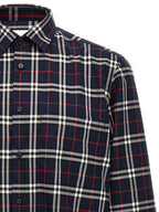 Burberry Blue Cotton Blouse Burberry
