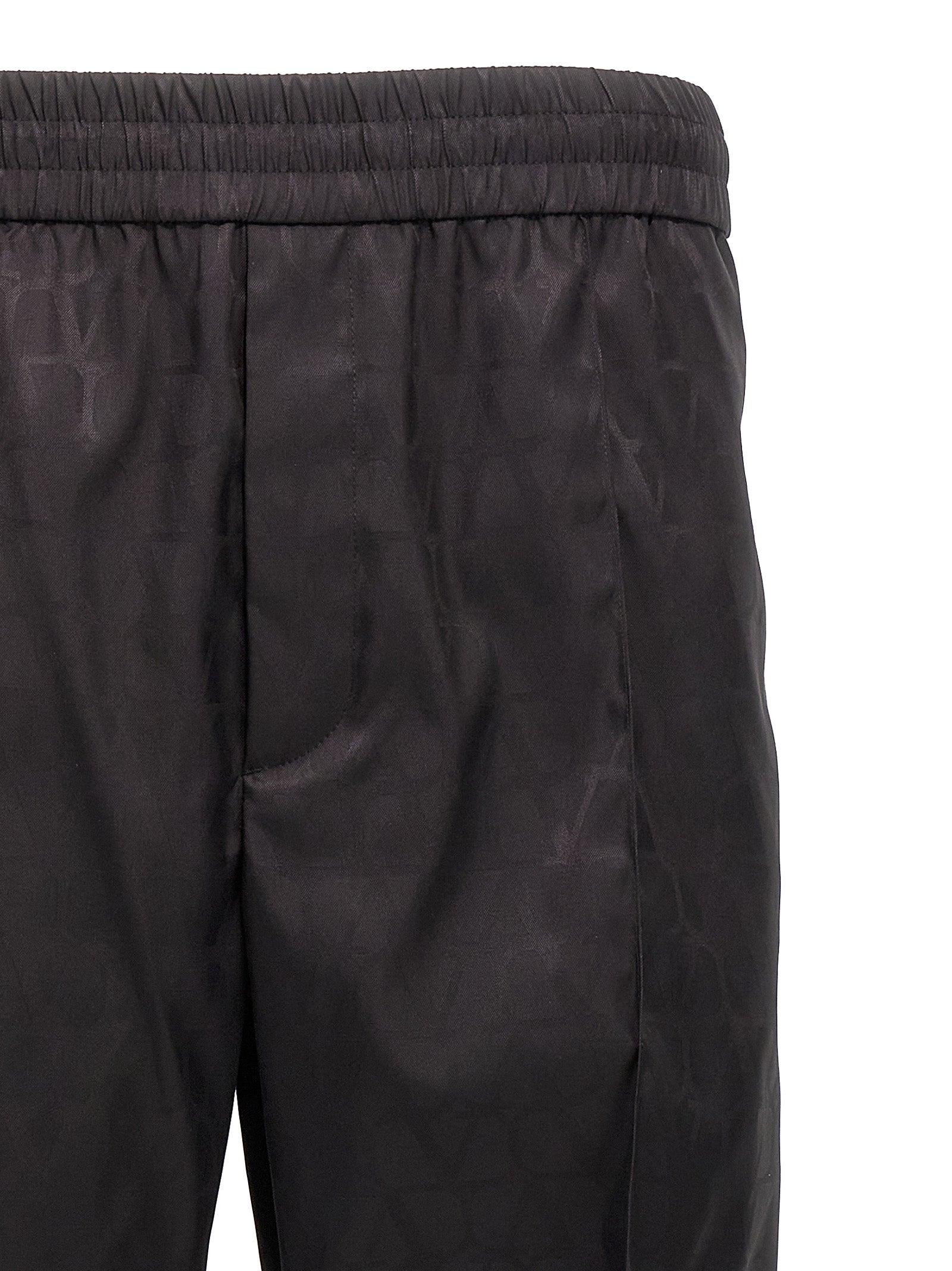 Valentino Garavani Black Polyamide Casual Pants Valentino Garavani