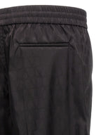 Valentino Garavani Black Polyamide Casual Pants Valentino Garavani