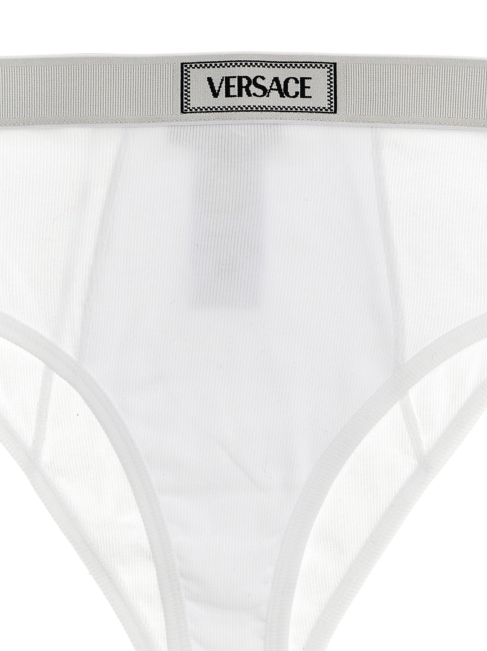 Versace White Cotton Briefs Versace