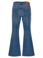 Versace Blue Cotton Flared Jeans Versace
