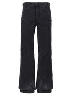 Balenciaga Black Cotton Flared Jeans Balenciaga