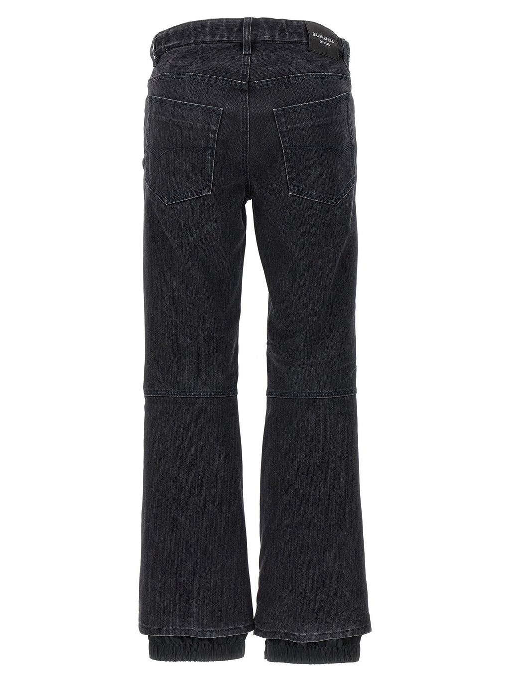 Balenciaga Black Cotton Flared Jeans Balenciaga