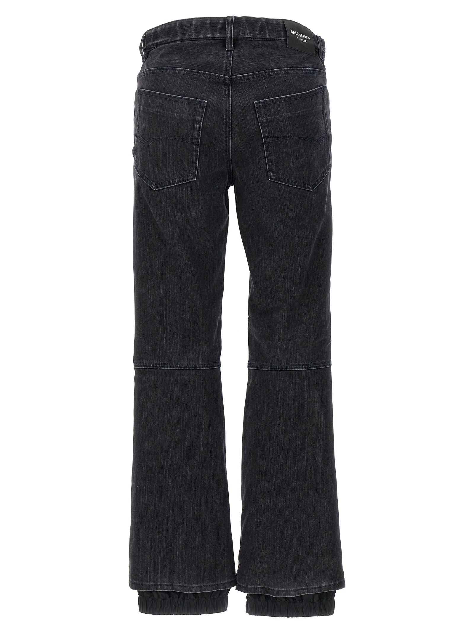 Balenciaga Black Cotton Flared Jeans Balenciaga