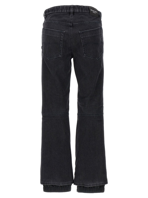 Balenciaga Black Cotton Flared Jeans Balenciaga