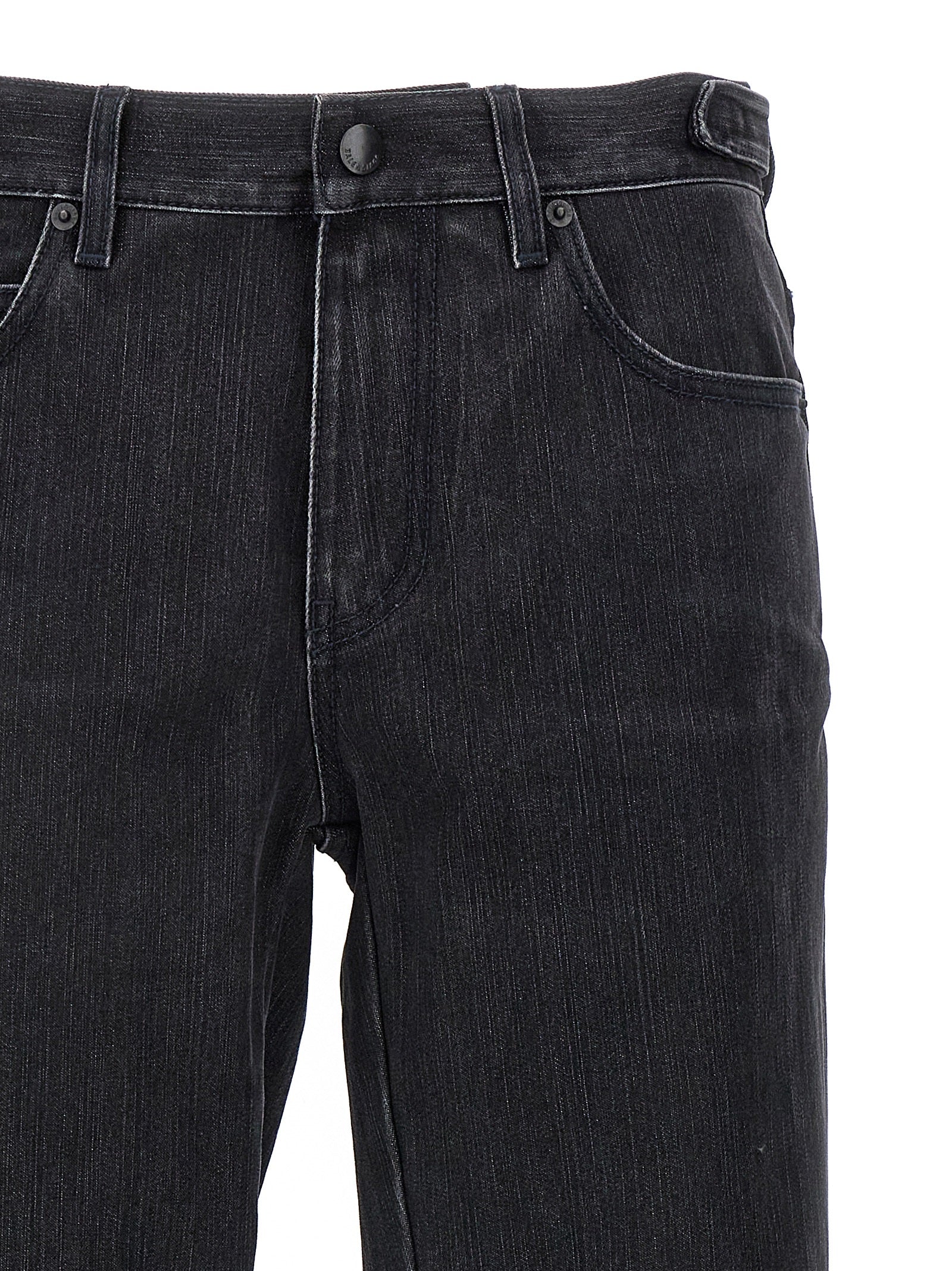 Balenciaga Black Cotton Flared Jeans Balenciaga