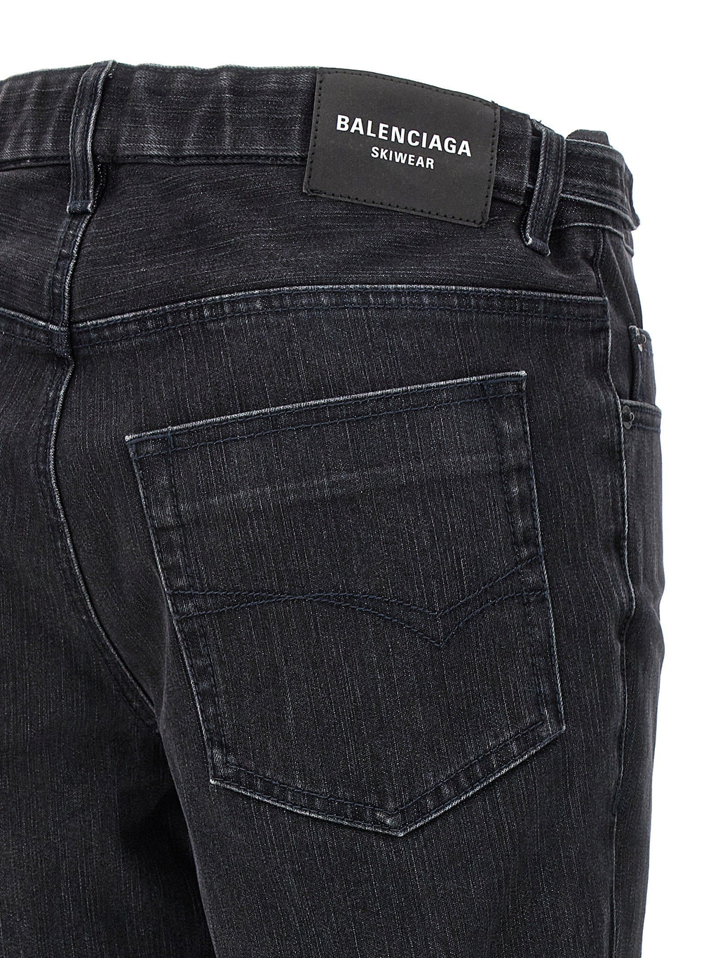 Balenciaga Black Cotton Flared Jeans Balenciaga