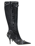 Balenciaga Black Lamb Leather Over The Knee Balenciaga