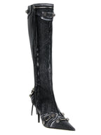Balenciaga Black Lamb Leather Over The Knee Balenciaga
