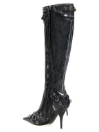 Balenciaga Black Lamb Leather Over The Knee Balenciaga