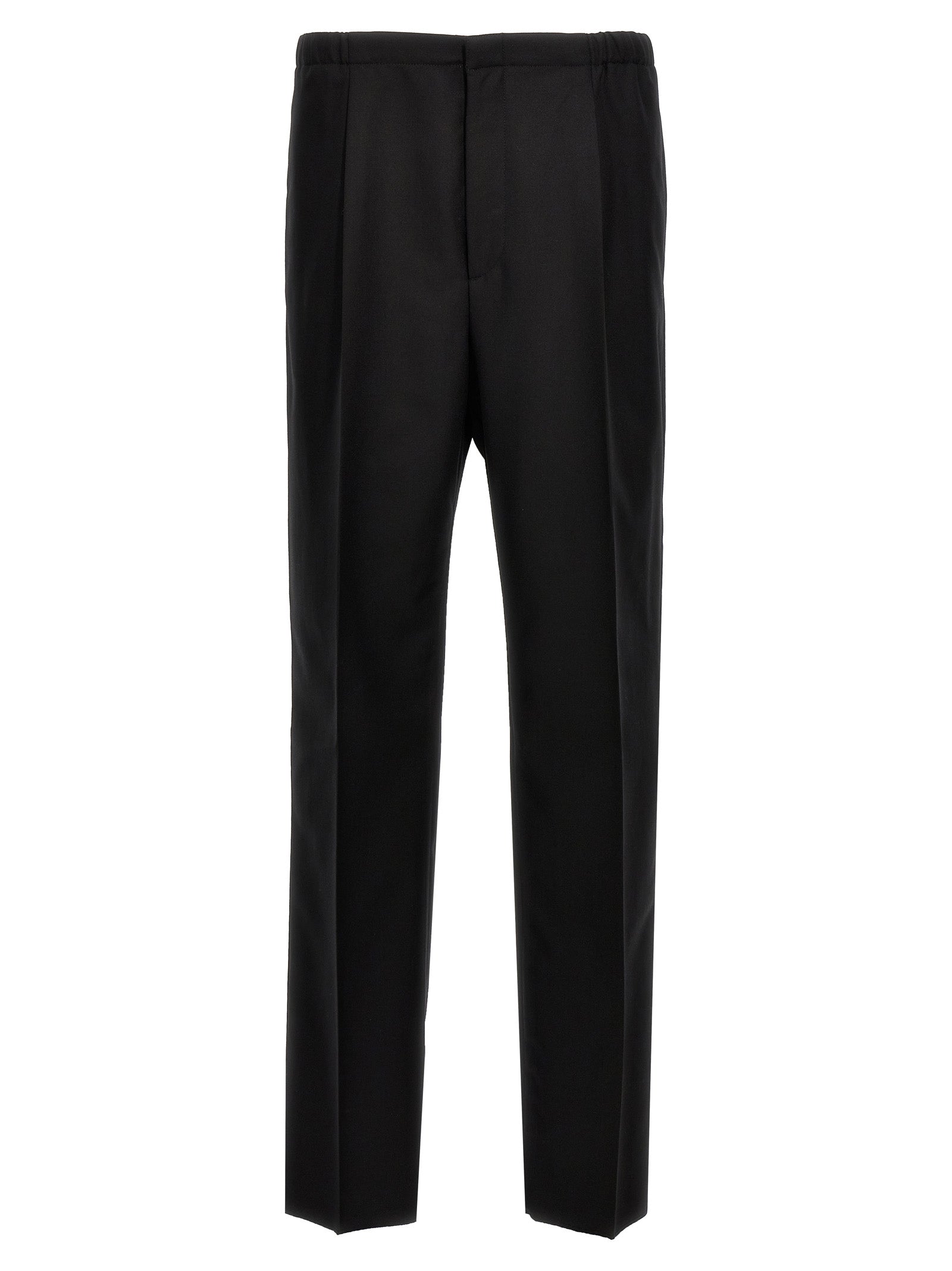 Fendi Black Virgin Wool Dress Pants Fendi
