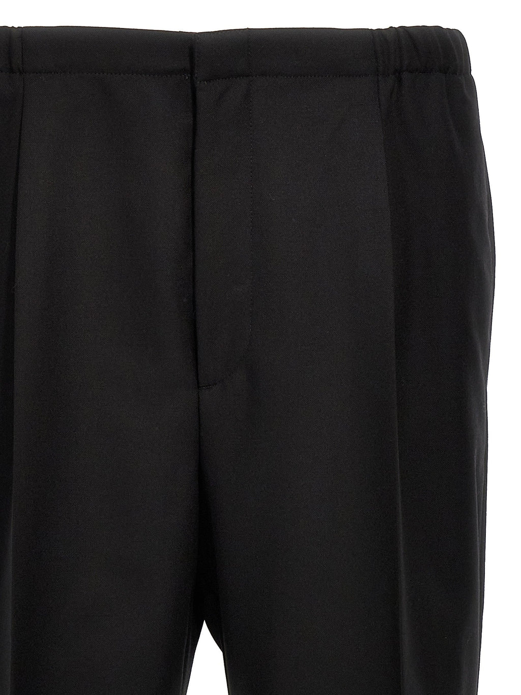 Fendi Black Virgin Wool Dress Pants Fendi