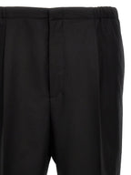 Fendi Black Virgin Wool Dress Pants Fendi
