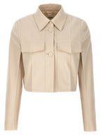 Fendi Beige Wool Full-Length Jacket Fendi