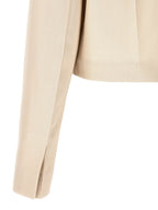 Fendi Beige Wool Full-Length Jacket Fendi