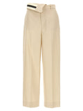 Fendi Beige Wool Casual Pants Fendi