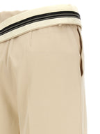 Fendi Beige Wool Casual Pants Fendi