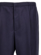 Fendi Blue Virgin Wool Pants