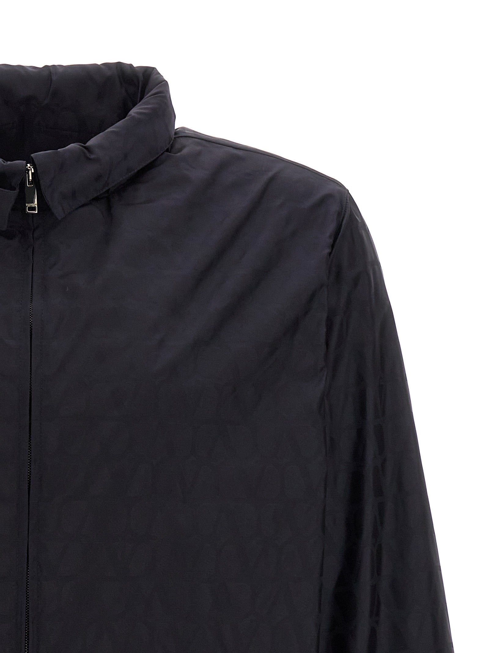 Valentino Garavani Blue Polyamide Shell Jacket Valentino Garavani