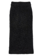 Balenciaga Black Cotton Midi Skirt Balenciaga