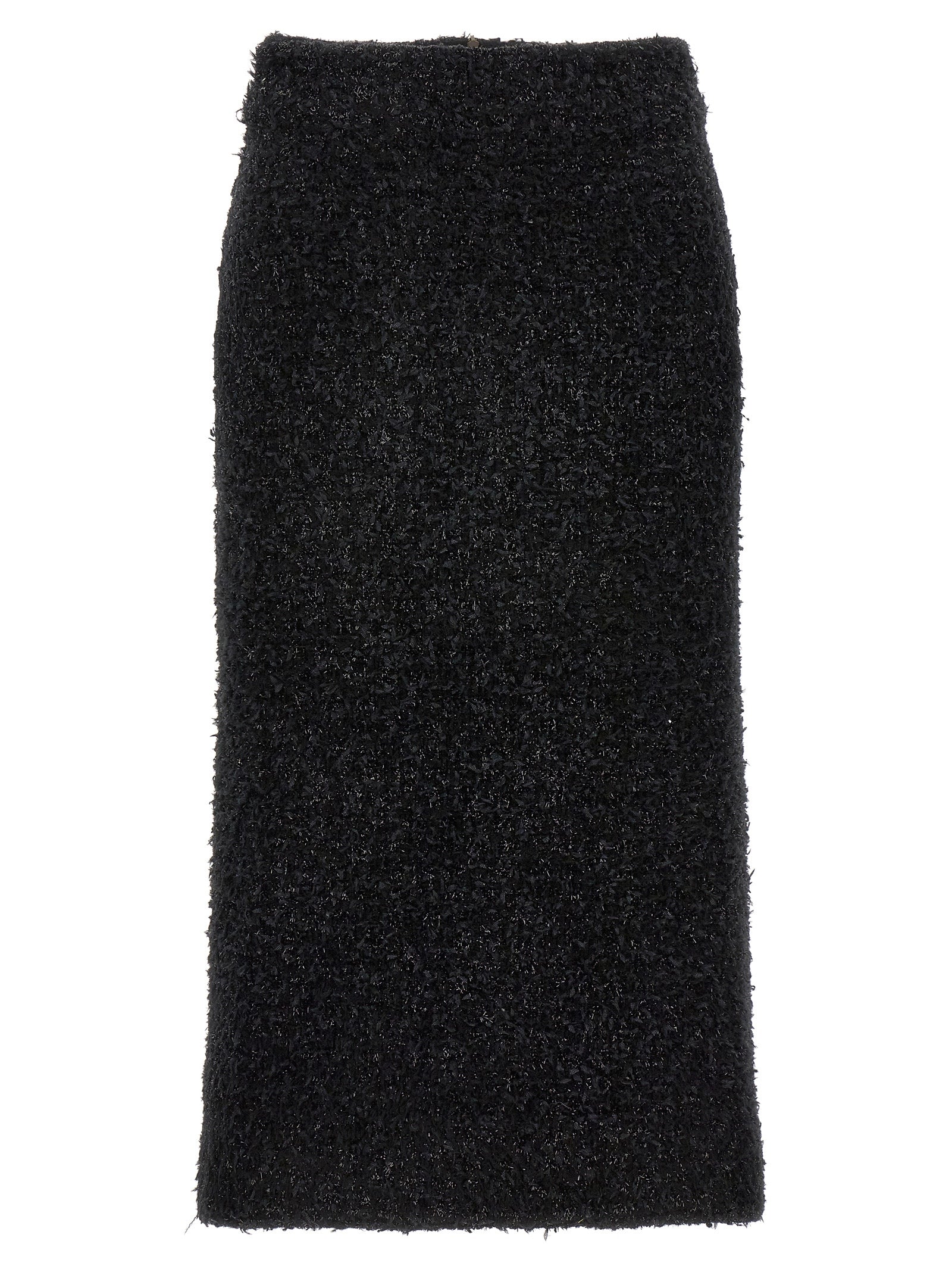 Balenciaga Black Cotton Midi Skirt Balenciaga