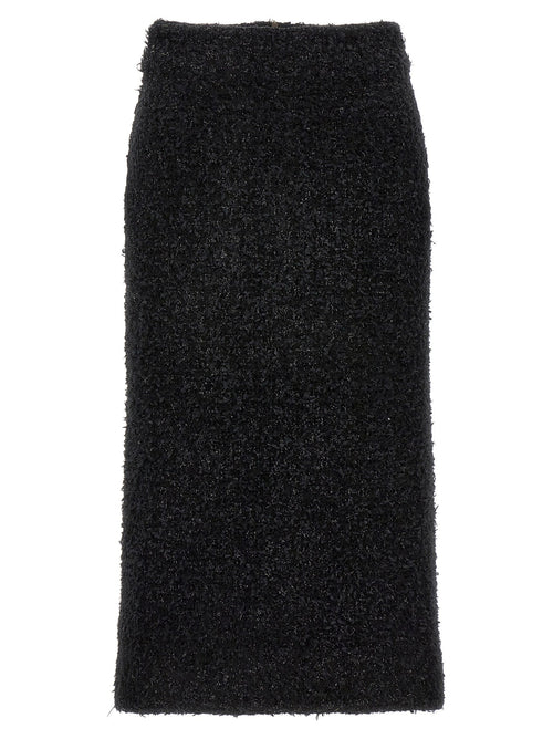 Balenciaga Black Cotton Midi Skirt Balenciaga