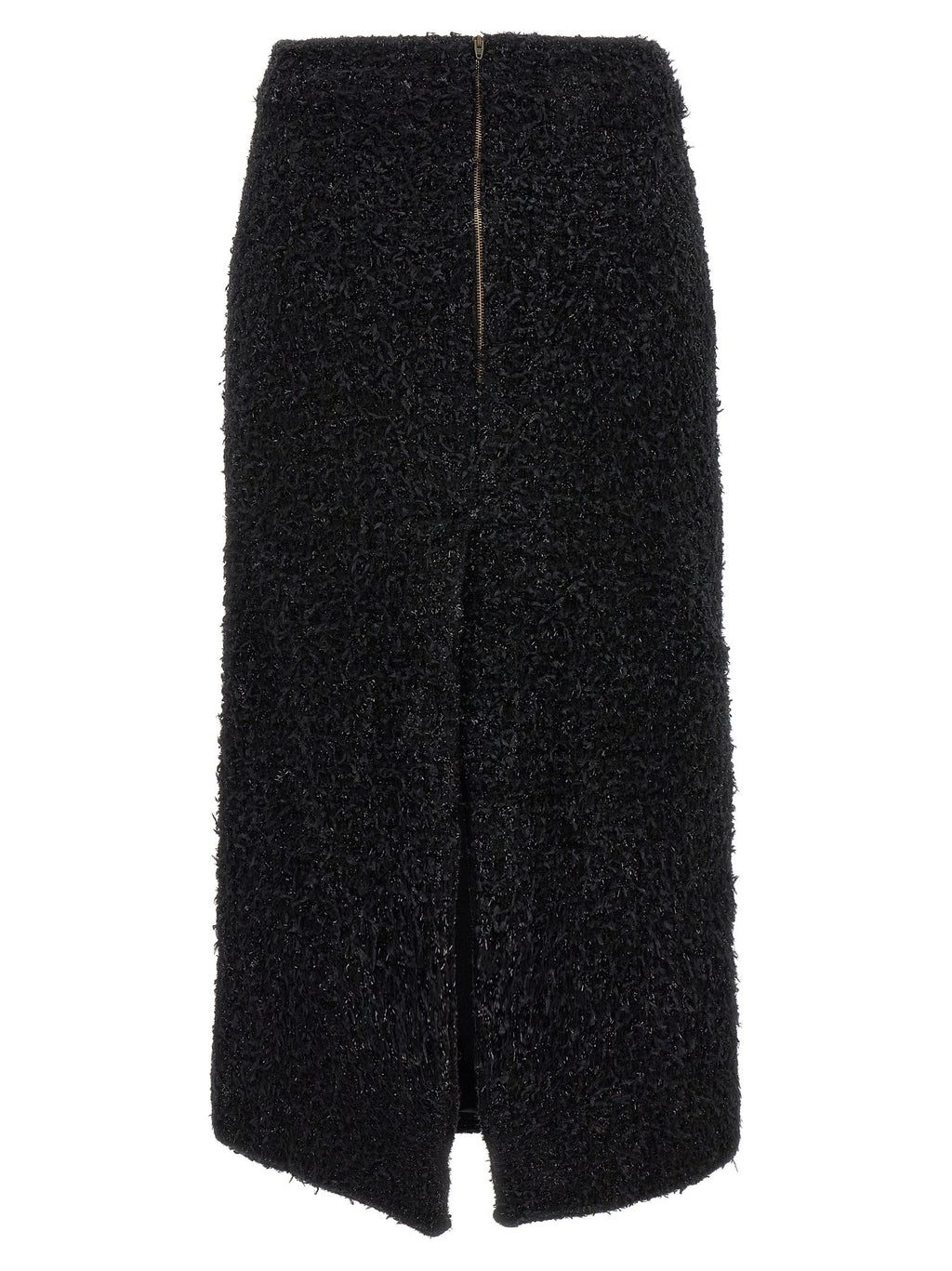 Balenciaga Black Cotton Midi Skirt Balenciaga