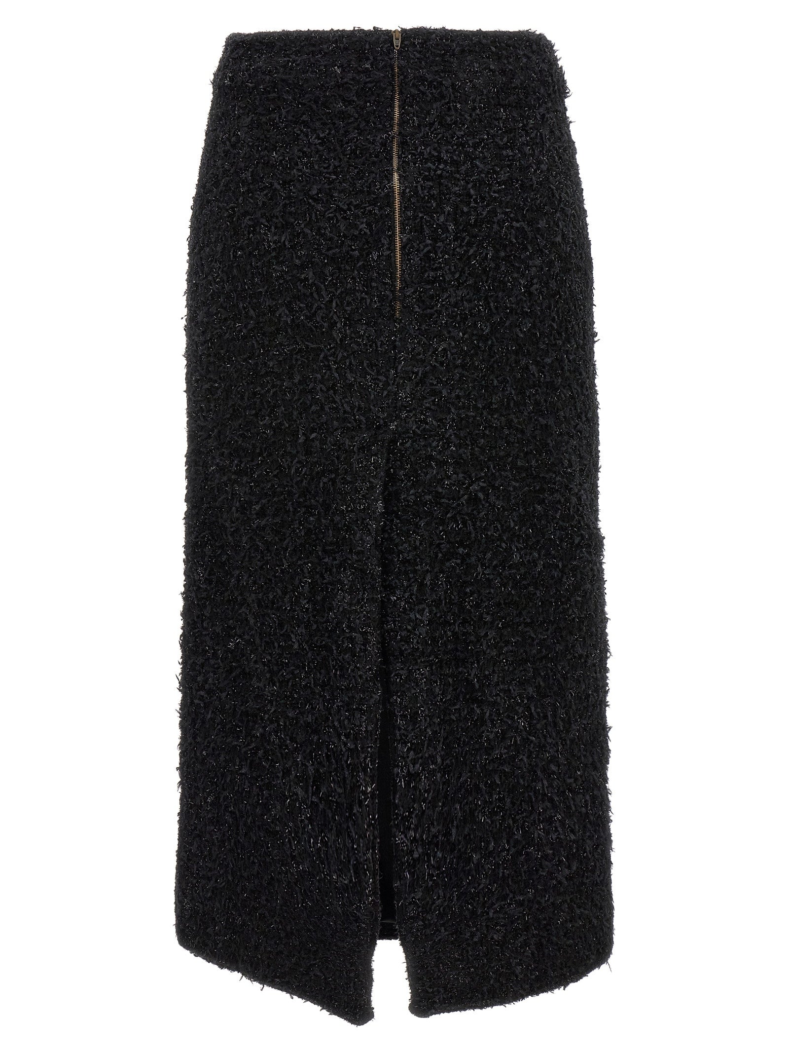 Balenciaga Black Cotton Midi Skirt Balenciaga