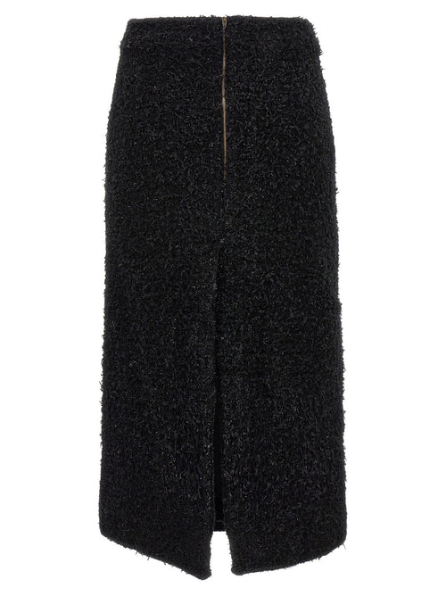 Balenciaga Black Cotton Midi Skirt Balenciaga