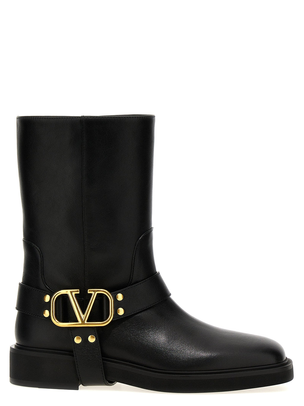 Valentino Garavani Black Calfskin Ankle Boots Valentino Garavani