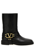 Valentino Garavani Black Calfskin Ankle Boots Valentino Garavani