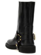 Valentino Garavani Black Calfskin Ankle Boots Valentino Garavani