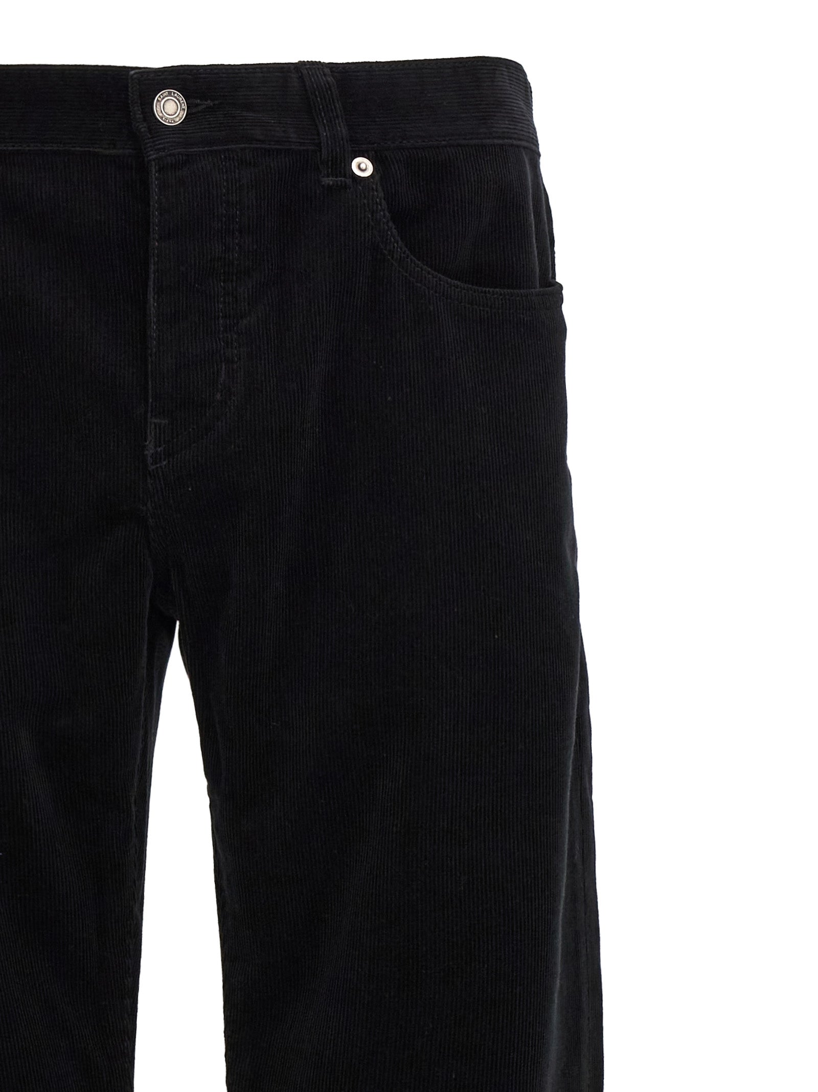 Saint Laurent Black Cotton Casual Pants Saint Laurent