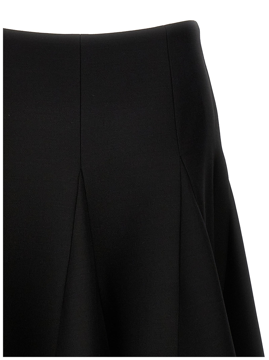 Valentino Garavani Black Virgin Wool Mini Skirt Valentino Garavani