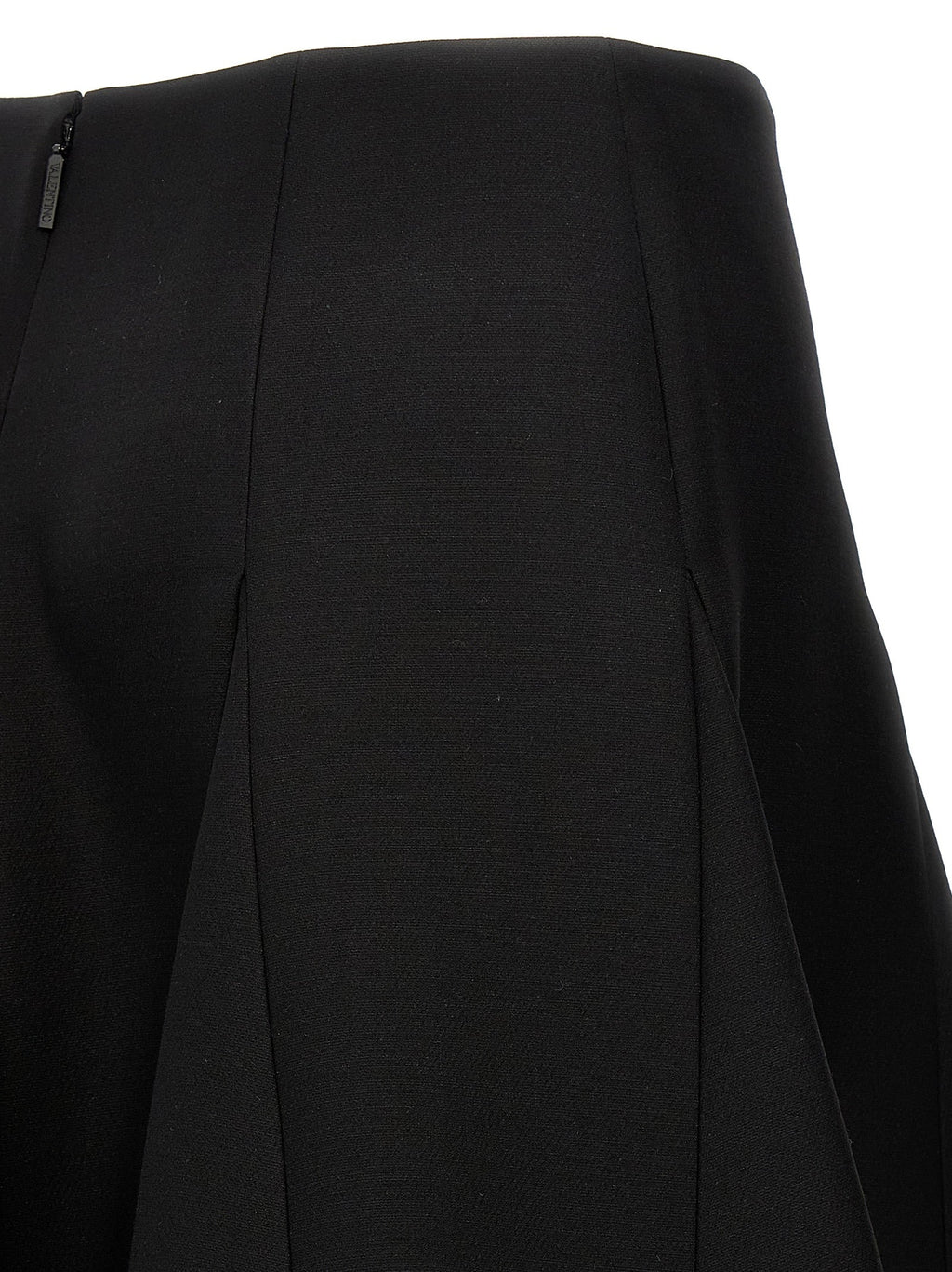 Valentino Garavani Black Virgin Wool Mini Skirt Valentino Garavani
