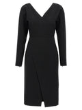 Fendi Black Viscose Midi Dress Fendi