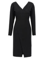 Fendi Black Viscose Midi Dress Fendi