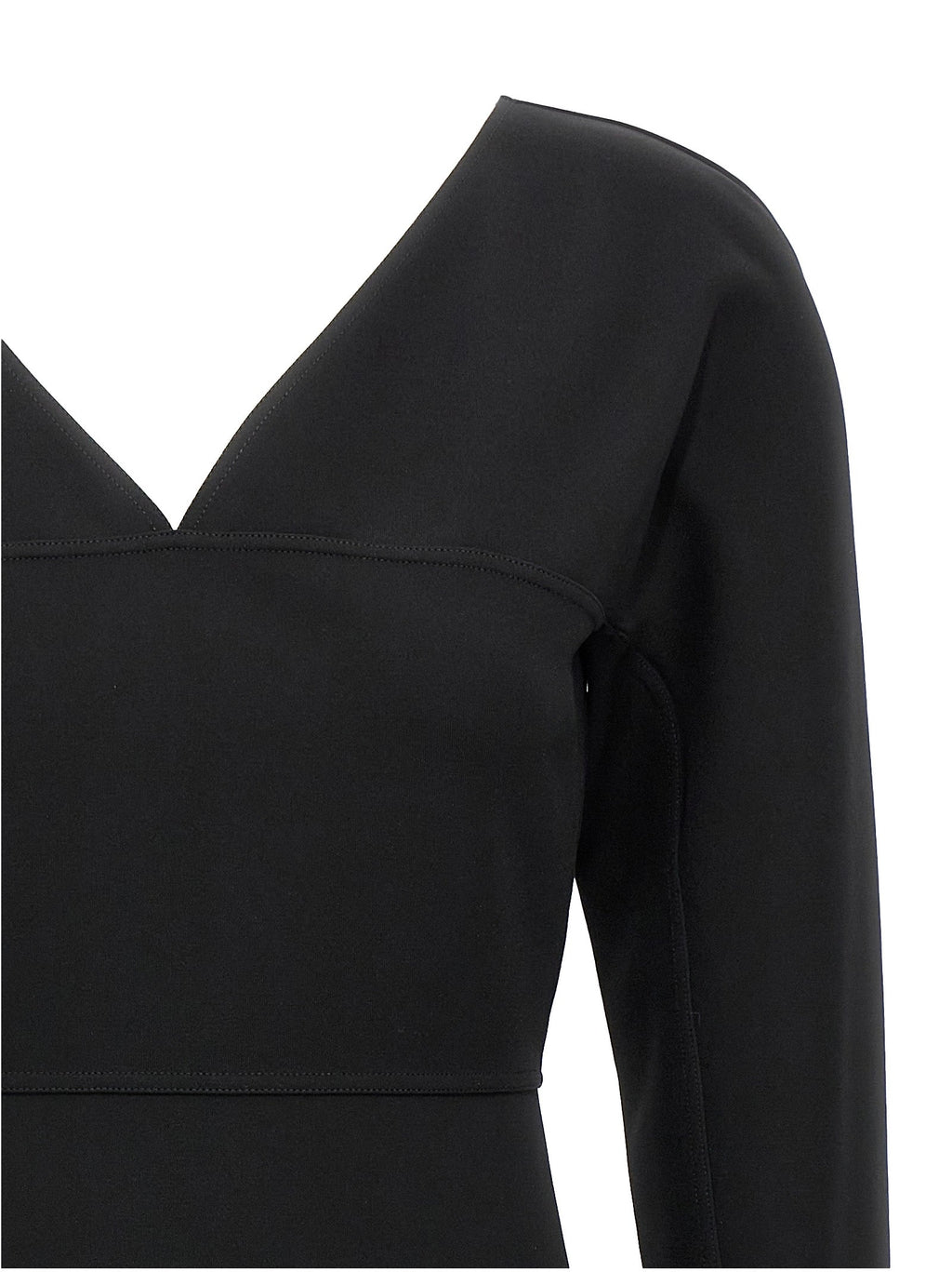 Fendi Black Viscose Midi Dress Fendi