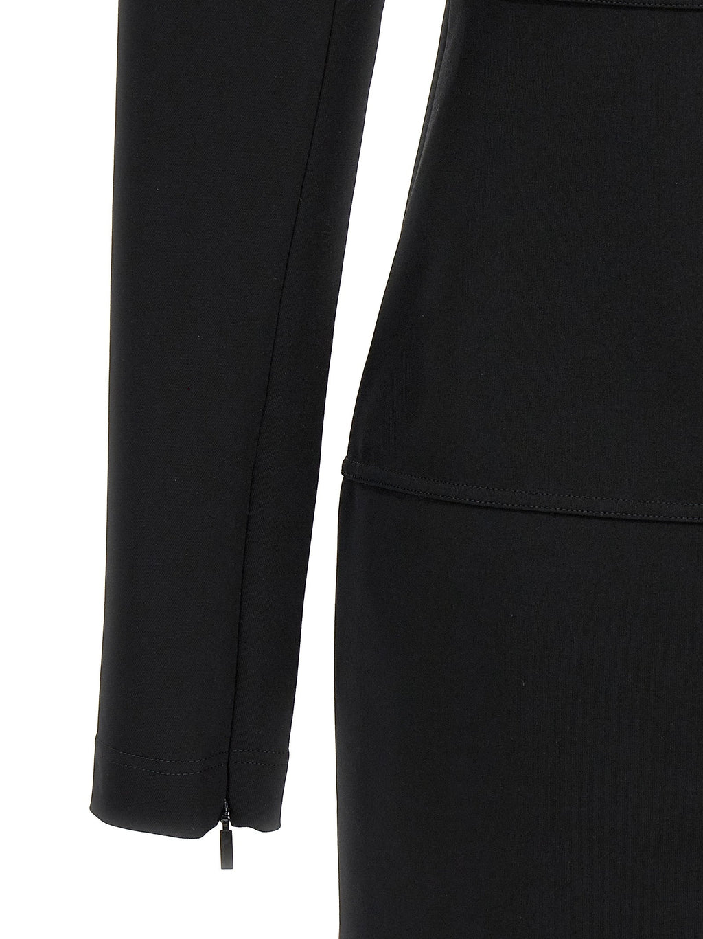 Fendi Black Viscose Midi Dress Fendi