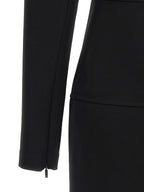 Fendi Black Viscose Midi Dress Fendi