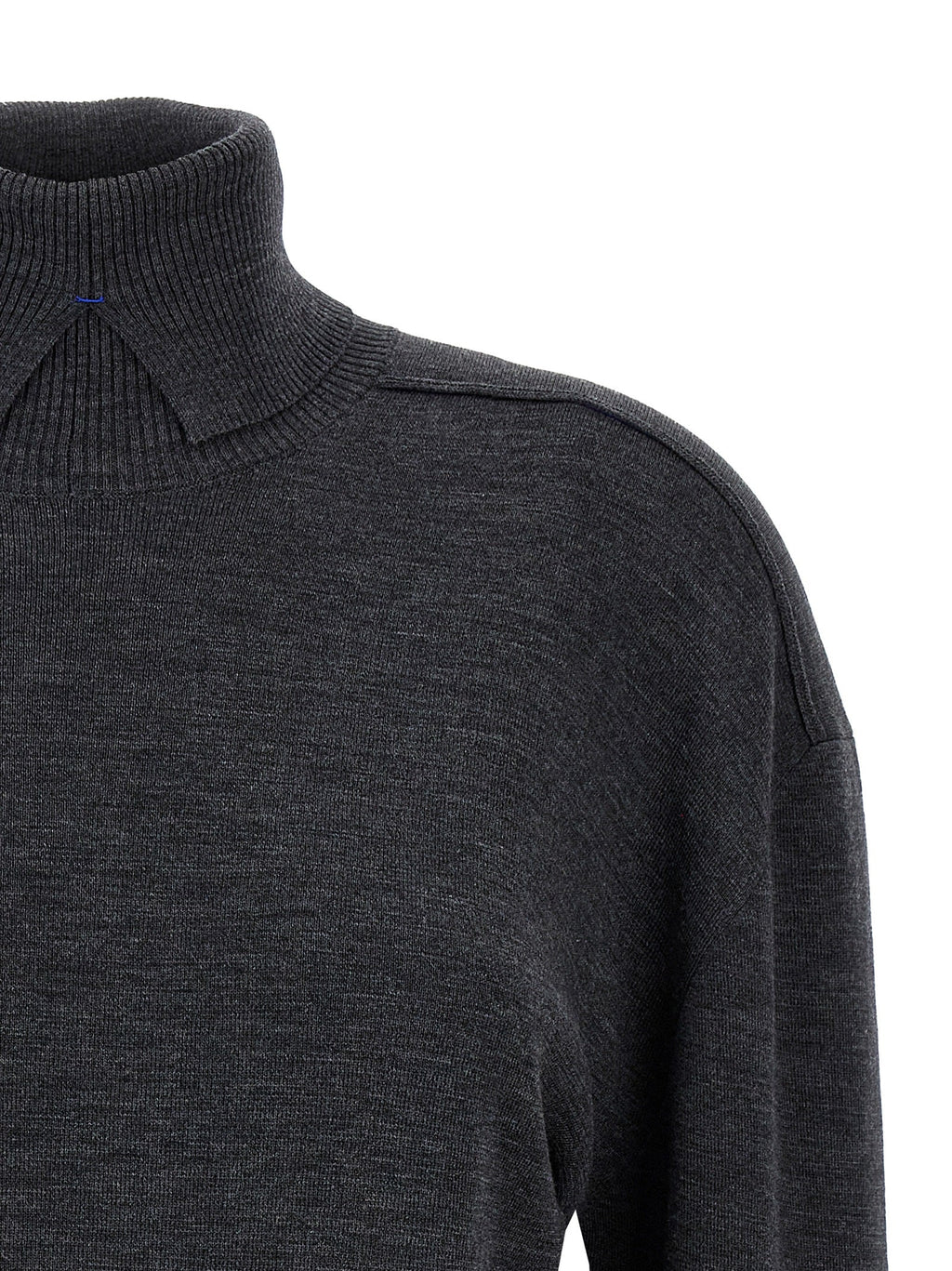 Burberry Gray Wool Cardigan Burberry