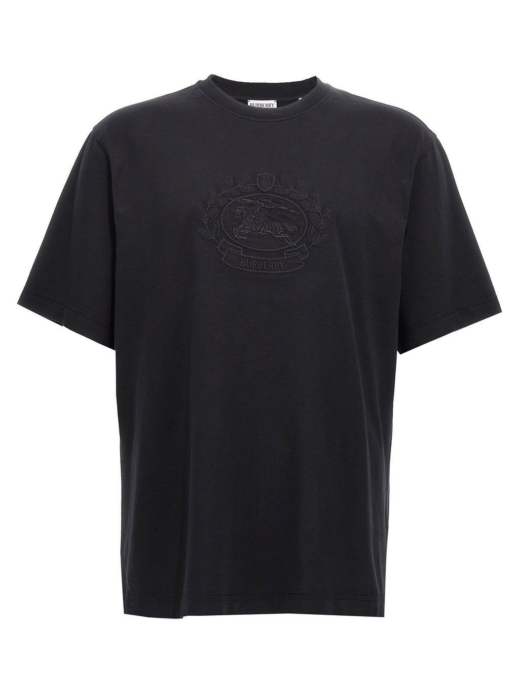 Burberry Black Cotton T-Shirt Burberry