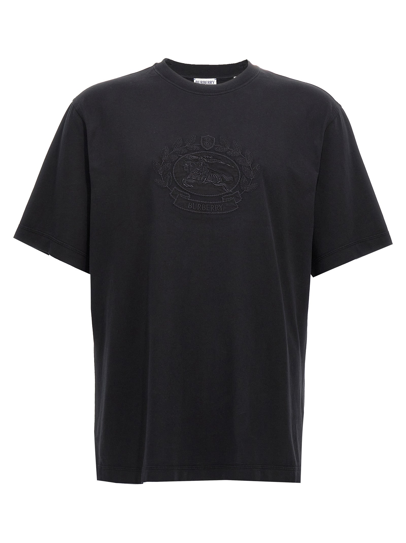 Burberry Black Cotton T-Shirt Burberry