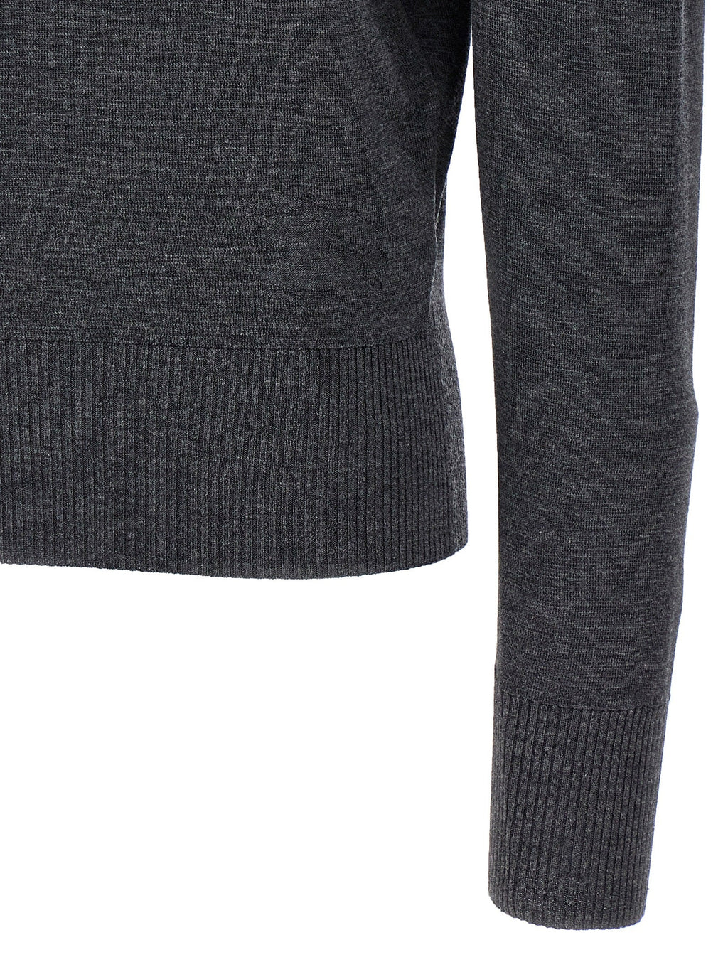Burberry Gray Wool Cardigan Burberry