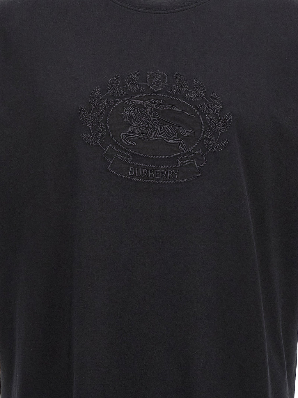 Burberry Black Cotton T-Shirt Burberry