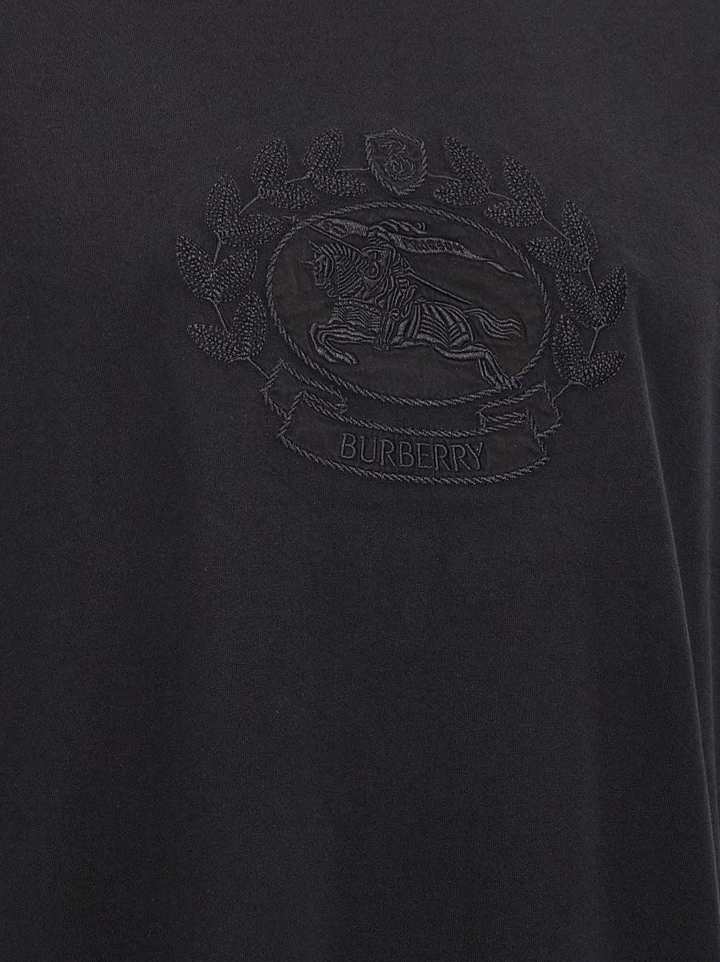 Burberry Black Cotton T-Shirt Burberry